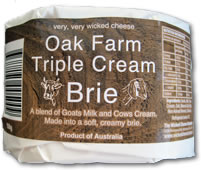 Oak Farm Tasmanian Goat Milk  Triple Cream Brie